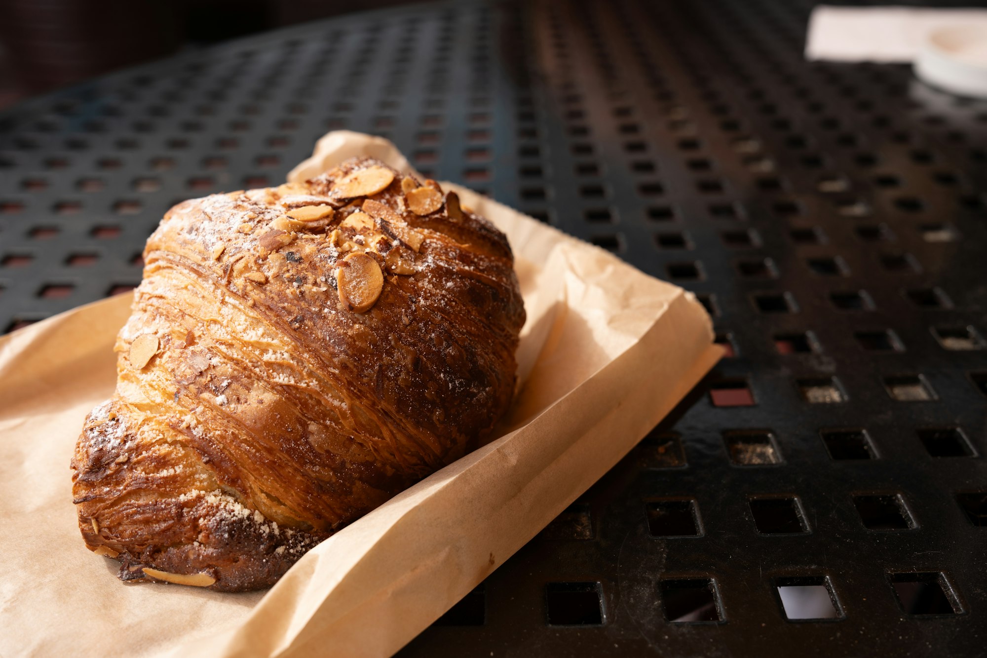Almond and raspberry croissant