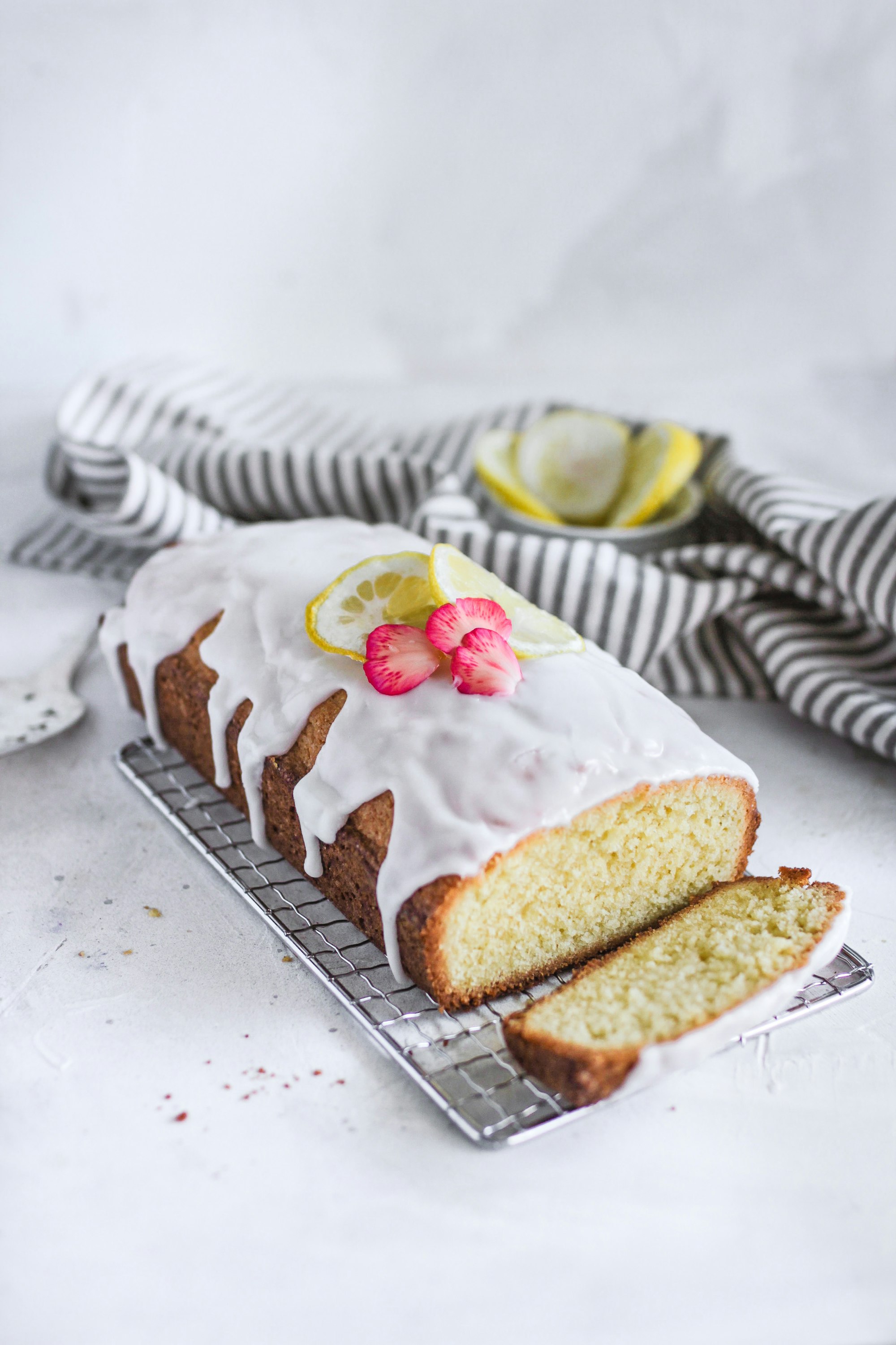 Iced lemon drizzle loaf